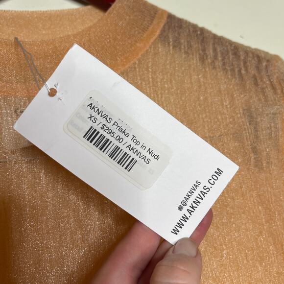 New AKNVAS Priska Top in Nude long sleeve sz XS - Picture 9 of 9